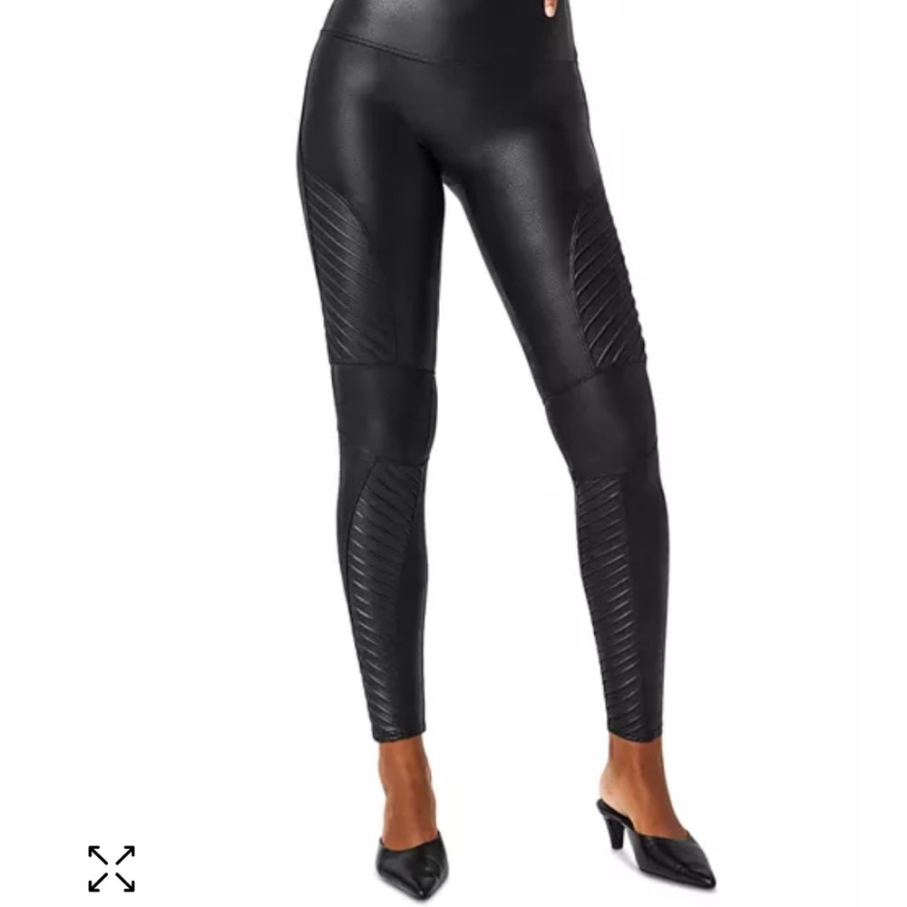 Spanx Moto Faux Leather Leggings- M